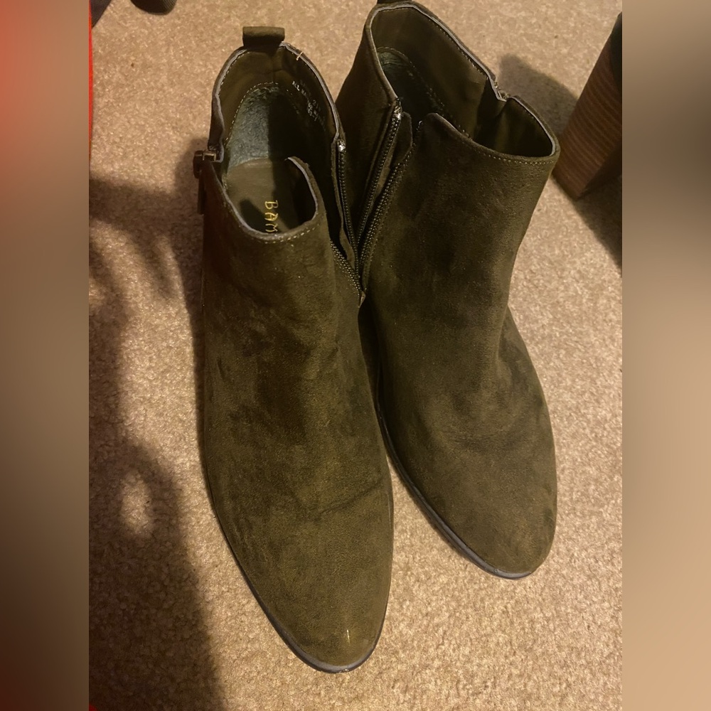 Dark Green Booties